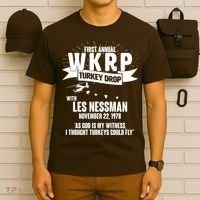 First Annual WKRP Turkey Drop With Les Nessman T-Shirt thumb 6