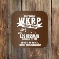 First Annual WKRP Turkey Drop With Les Nessman Coaster thumb 0