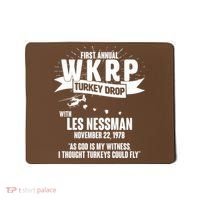 First Annual WKRP Turkey Drop With Les Nessman Mousepad thumb 0