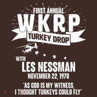 First Annual WKRP Turkey Drop With Les Nessman Kids Hoodie thumb 2