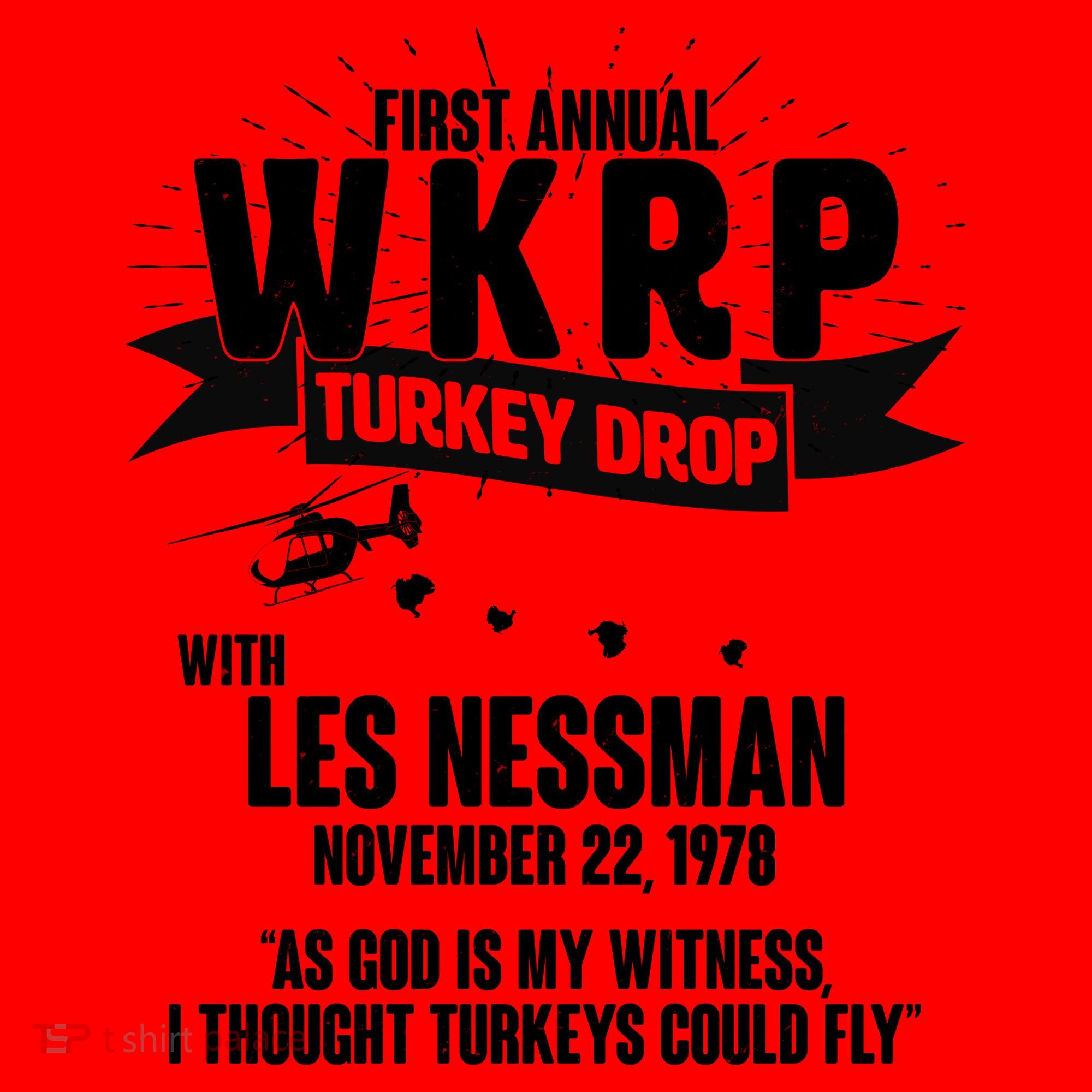 First Annual WKRP Turkey Drop With Les Nessman Santa Hat