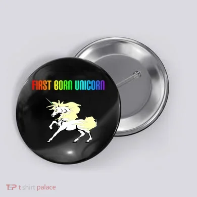 First Born Unicorn Button