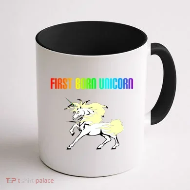 First Born Unicorn Coffee Mug back