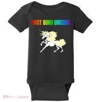 First Born Unicorn Baby Bodysuit thumb 0