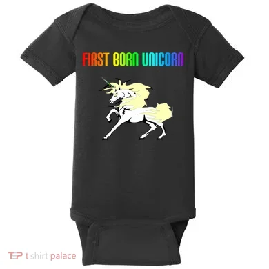 First Born Unicorn Baby Bodysuit