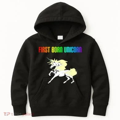 First Born Unicorn Kids Hoodie