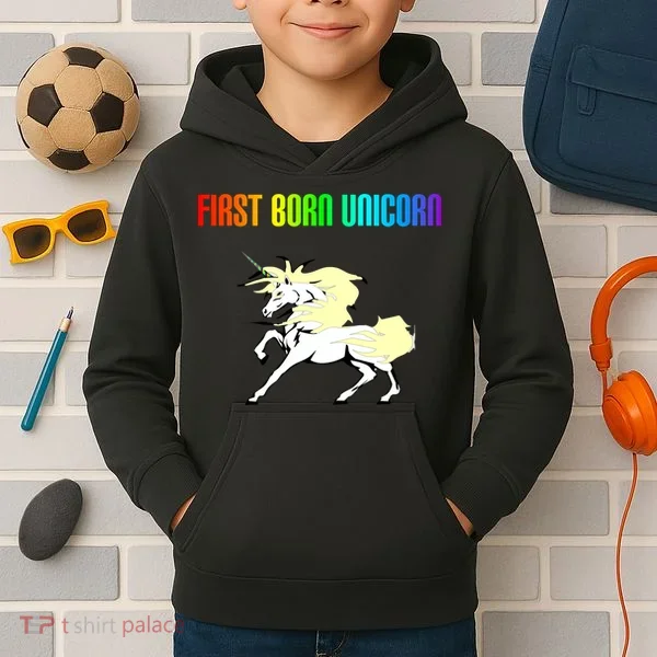 First Born Unicorn Kids Hoodie