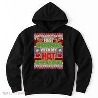 First Christmas With Hot Husband Ugly Sweater Hoodie thumb 0