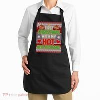 First Christmas With Hot Husband Ugly Sweater Apron thumb 2