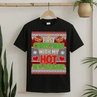 First Christmas With Hot Husband Ugly Sweater T-Shirt thumb 2