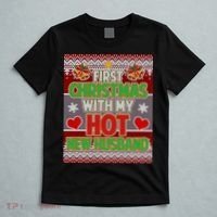 First Christmas With Hot Husband Ugly Sweater T-Shirt thumb 5