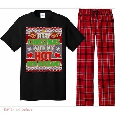 First Christmas With Hot Husband Ugly Sweater Pajama Set
