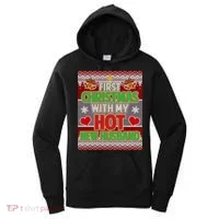 First Christmas With Hot Husband Ugly Sweater Women's Hoodie thumb 0