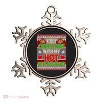First Christmas With Hot Husband Ugly Sweater Ornament thumb 0