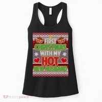 First Christmas With Hot Husband Ugly Sweater Women's Tank Top thumb 0