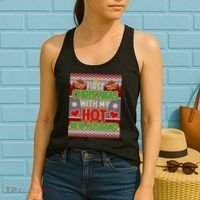 First Christmas With Hot Husband Ugly Sweater Women's Tank Top thumb 2