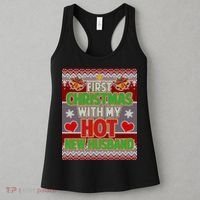 First Christmas With Hot Husband Ugly Sweater Women's Tank Top thumb 3