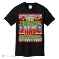 First Christmas With Hot Husband Ugly Sweater Kids T-Shirt thumb 0