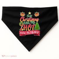 First Christmas With Hot New Husband USA-Made Doggie Bandana thumb 0