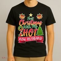 First Christmas With Hot New Husband T-Shirt thumb 3