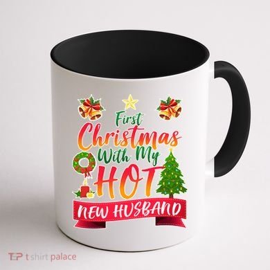 First Christmas With Hot New Husband Coffee Mug back