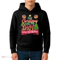 First Christmas With Hot New Husband Kids Hoodie thumb 4