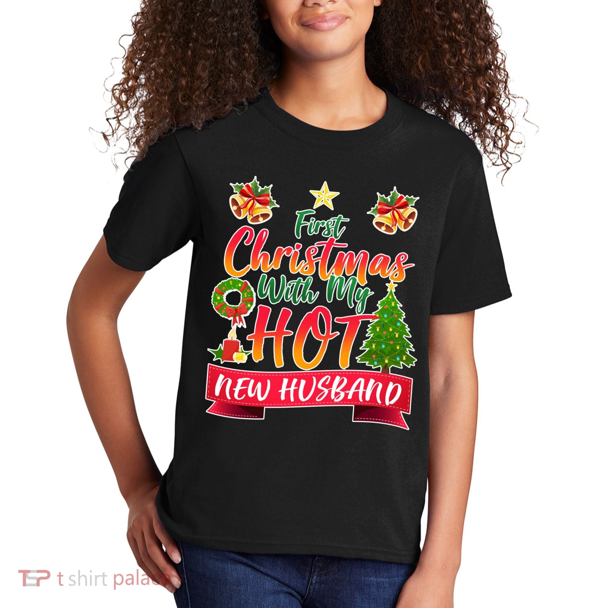 First Christmas With Hot New Husband Kids T-Shirt