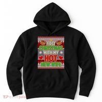 First Christmas With Hot Wife Ugly Sweater Hoodie thumb 0