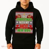 First Christmas With Hot Wife Ugly Sweater Hoodie thumb 2