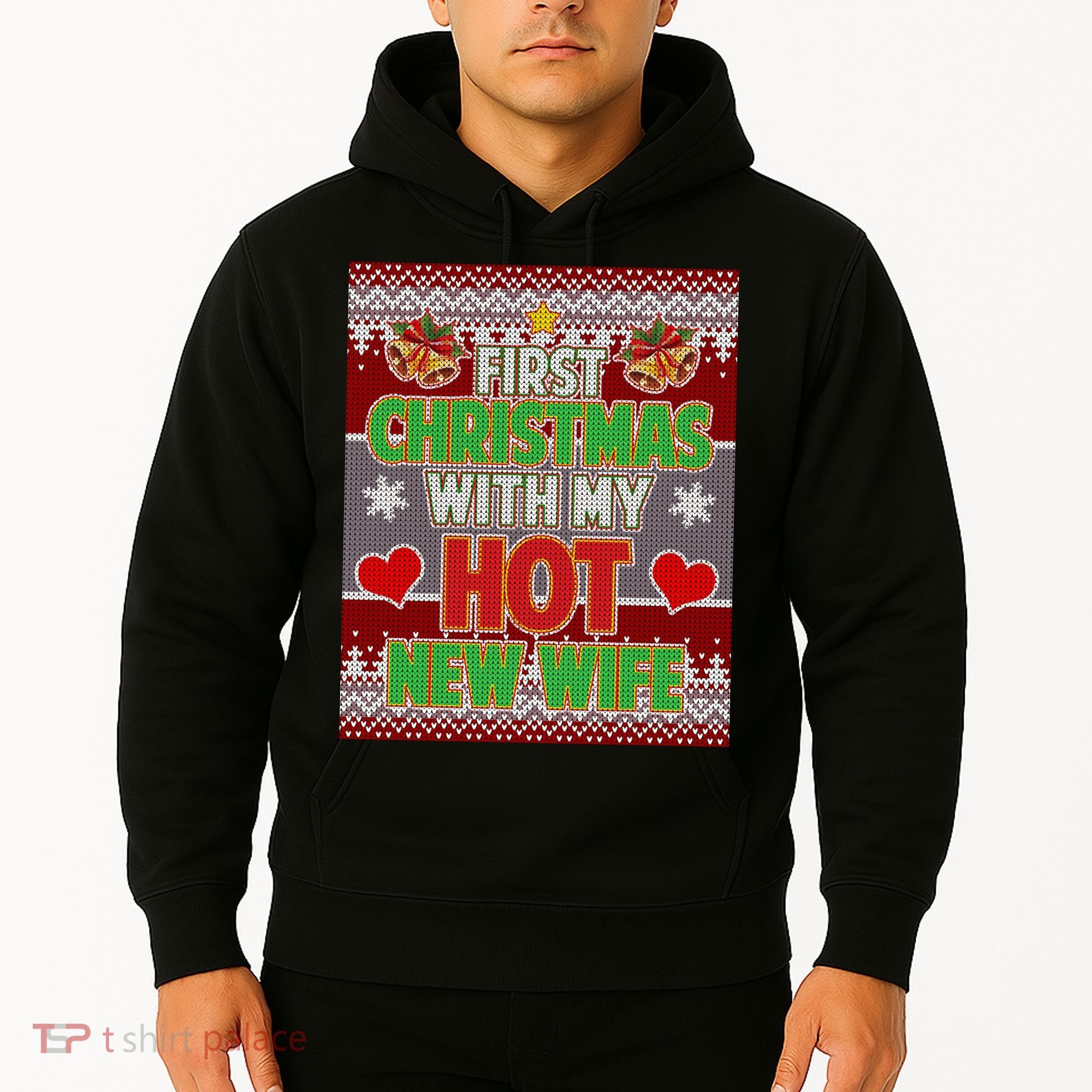 First Christmas With Hot Wife Ugly Sweater Hoodie