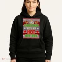 First Christmas With Hot Wife Ugly Sweater Hoodie thumb 5