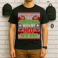 First Christmas With Hot Wife Ugly Sweater T-Shirt thumb 6