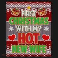 First Christmas With Hot Wife Ugly Sweater Bucket Hat thumb 4
