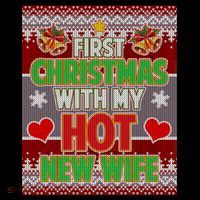 First Christmas With Hot Wife Ugly Sweater Coffee Mug thumb 5