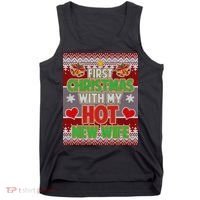 First Christmas With Hot Wife Ugly Sweater Tank Top thumb 0