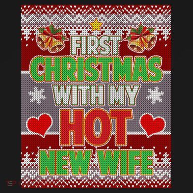 First Christmas With Hot Wife Ugly Sweater Tank Top