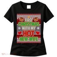 First Christmas With Hot Wife Ugly Sweater Women's T-Shirt thumb 0