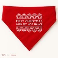 First Christmas With My Hot Fiance USA-Made Doggie Bandana thumb 0