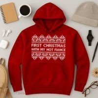 First Christmas With My Hot Fiance Hoodie thumb 3