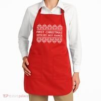 First Christmas With My Hot Fiance Apron thumb 2