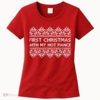 First Christmas With My Hot Fiance Women's T-Shirt thumb 0