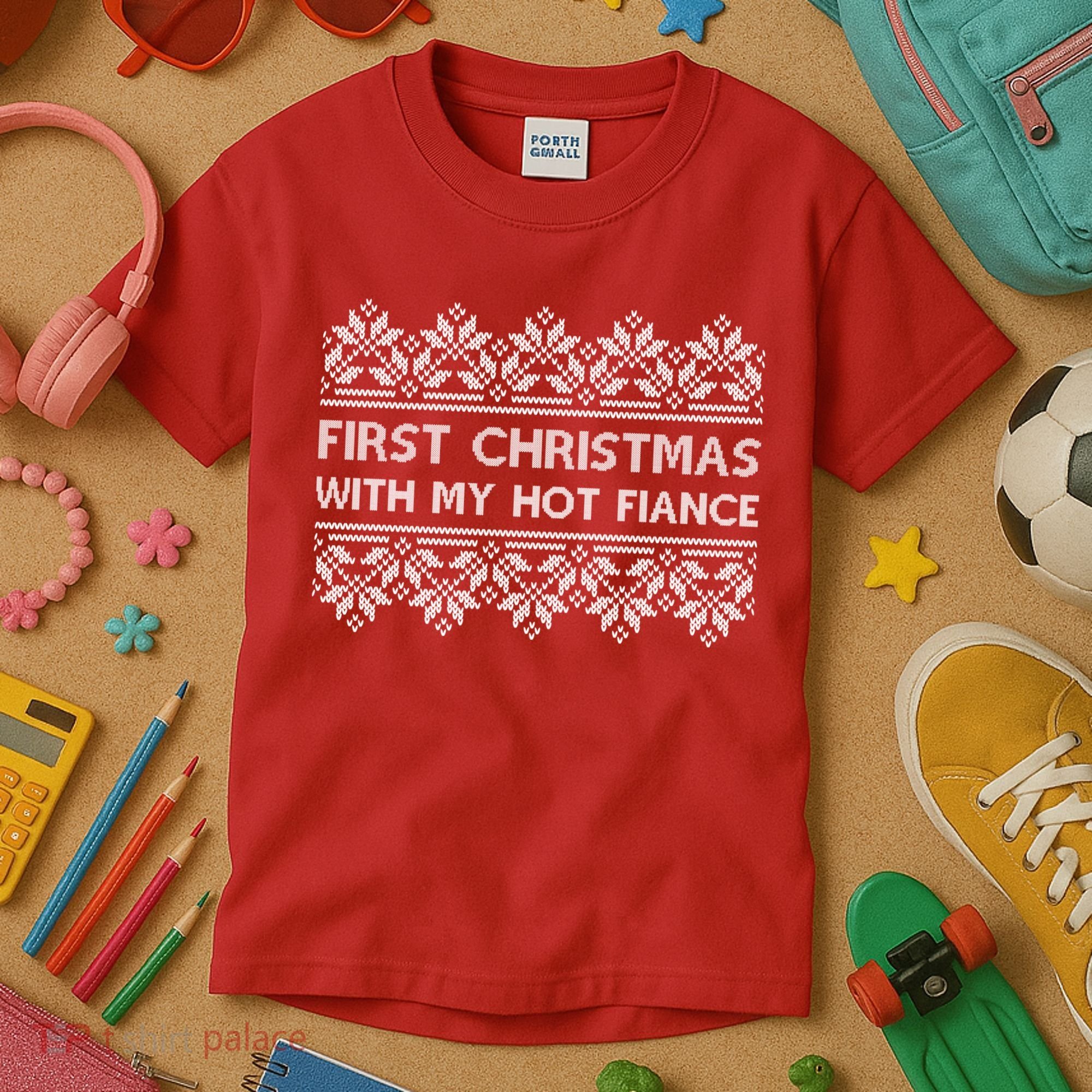 First Christmas With My Hot Fiance Kids T-Shirt