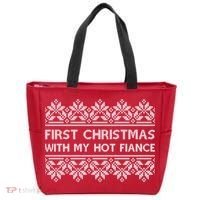 First Christmas With My Hot Fiance Tote Bag thumb 0