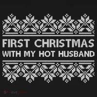 First Christmas With My Hot Husband Women's Hoodie thumb 2