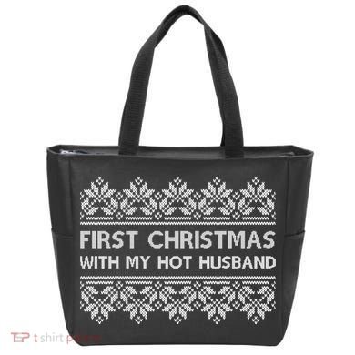 First Christmas With My Hot Husband Tote Bag