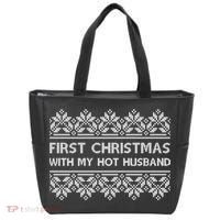 First Christmas With My Hot Husband Tote Bag thumb 0
