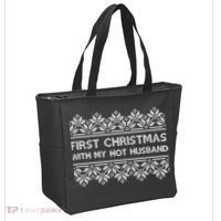 First Christmas With My Hot Husband Tote Bag thumb 2