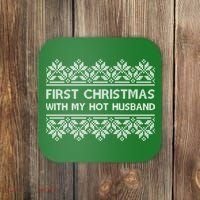 First Christmas With My Hot Husband Coaster thumb 0