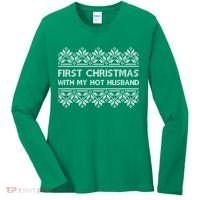 First Christmas With My Hot Husband Women's Long Sleeve Shirt thumb 0
