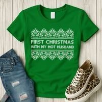 First Christmas With My Hot Husband Women's T-Shirt thumb 3